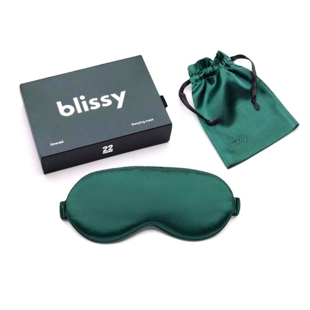 Blissy Emerald Green Silk Sleep Mask